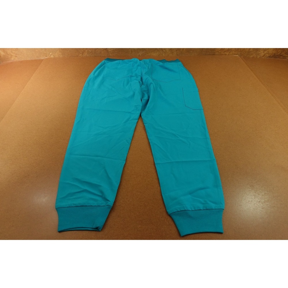 Mandala Womens Large Teal Woven Equa-Tek High Waist Jogger Pants Inseam-25in NWT - Picture 6 of 11